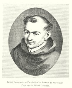 Jacopo Passavanti, Faksimile eines Porträts aus dem 16. Jahrhundert, entnommen aus dem British Museum von Italian School