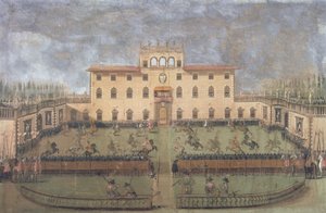 Turnier in der Kaiserlichen Villa von Poggio a Caiano