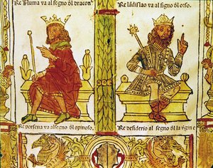 König Porsenna und König Desiderius, aus dem Buch des Schicksals von Lorenzo Spirito Gualtieri von Italian School