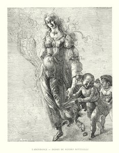 Der Überfluss, Zeichnung von Sandro Botticelli von Italian School
