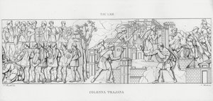 La Colonna Trajana, Trajanssäule von Italian School