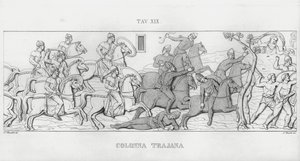 La Colonna Trajana, Trajanssäule (Gravur) von Italian School