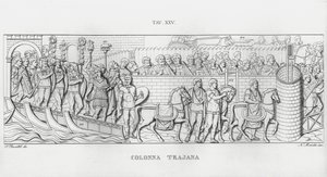 La Colonna Trajana, Trajanssäule (Gravur) von Italian School