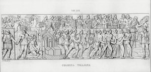 La Colonna Trajana, Trajanssäule (Gravur) von Italian School