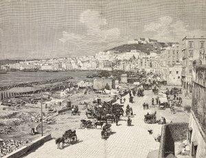 La Marinella, Neapel, Italien, Gravur von Sabattini nach Zeichnung von A. Della Valle, aus L