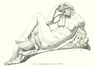 Die Nacht, allegorische Figur, Grab der Medici von Italian School