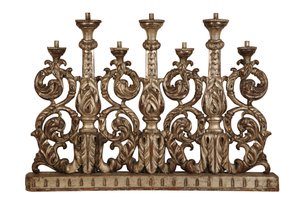 Großformatiger silbervergoldeter Kerzenhalter, ca. 1800 von Italian School