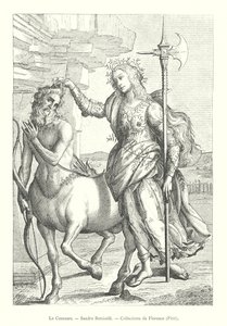 Der Zentaur, Sandro Botticelli, Sammlungen von Florenz, Pitti (Stich) von Italian School