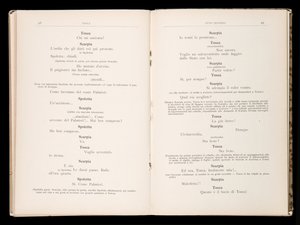 Libretto della Tosca von Giacomo Puccini, Edition Ricordi, Italien