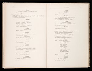 Libretto della Tosca von Giacomo Puccini, Edition Ricordi, Italien