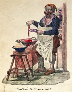 Makkaroniverkäufer, Druck, Italien