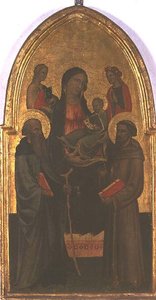 Madonna und Kind mit Heiligen von Italian School