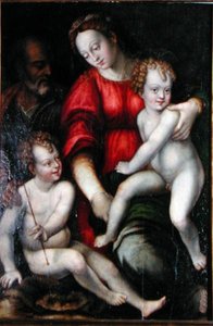 Madonna und Kind mit Johannes dem Täufer von Italian School
