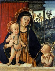 Madonna mit Kind und dem jungen Johannes dem Täufer