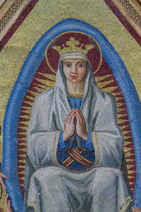 Madonna in Mandorla (Detail) von Italian School