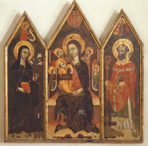 Madonna mit Kind zwischen der heiligen Klara und dem heiligen Basilius