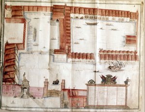 Karte des Arsenals von Venedig im Jahr 1580. von Italian School