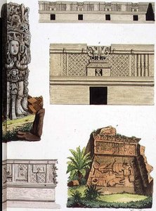 Mexikanische Antiquitäten, architektonische Details aus Tafel 48 von 