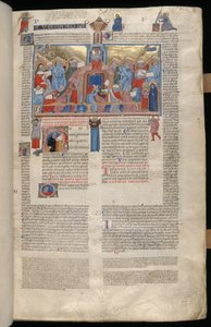 Ms. 183, f.1r: Christus im Tempel, Miniatur aus den Decreta cum Apparatu Ioannis Andreae Laurentii