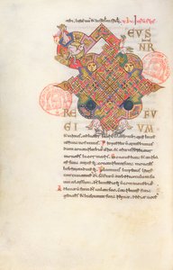 Buchstabe D (Deus) Initiale aus dem Brevier von Monte Cassino von Italian School