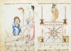 Die Flucht nach Ägypten, aus Speculum Humanae Salvationis von Italian School