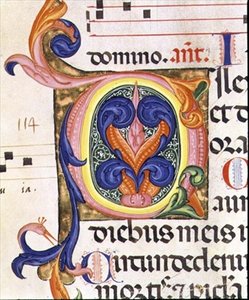 Ms 559 f.206v Historisierte Initiale 