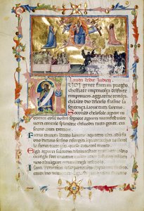Ms. B.R. 19, c. 62b, aus Laudi Spirituali von der Gesellschaft des Hl. Giles von Italian School