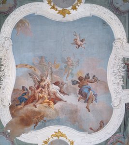 Mythologische Szene mit dem Tierkreis