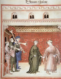 Nova 2644 fol.104r Musik und Tanz, aus Tacuinum Sanitatis