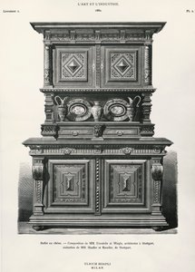 Eichenbuffet, entworfen in Stuttgart, Illustration aus L