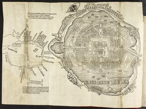 Plan von Mexiko, in Hernando Cortés, La preclara narratione di Ferdinando Cortese della Nuova Hispagna, Venedig
