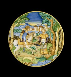 Teller mit Picus und Circe von L oder Lu.Ur.