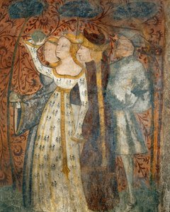 Ein Ballspiel spielend, Detail aus Szenen eines Turniers und höfischen Lebens aus der Casa d