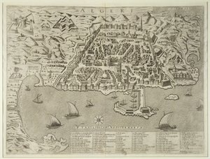 Hafen und Stadt Algier, ca. 1572 von Italian School