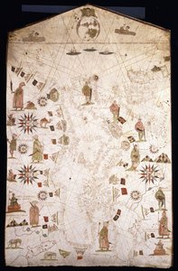 Portolankarte des Mittelmeers und Nordeuropas, ca. 1575-1600 von Italian School