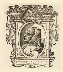 Porträt von Ambrogio Lorenzetti, italienischer Maler der Sieneser Schule, um 1290-1348