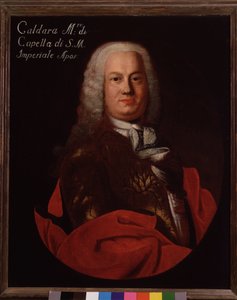 Porträt des italienischen Barockkomponisten Antonio Caldara (1670-1736)