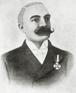Porträt von Emilio Salgari von Italian School