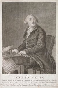 Porträt von Giovanni Paisiello (1782-1840) graviert von Vincent Aloja