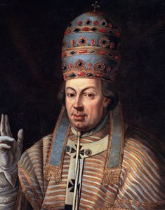 Porträt von Papst Pius VI. (Detail) von Italian School