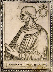 Porträt von Papst Simplicius, ca. 1760 (Gravur) von Italian School