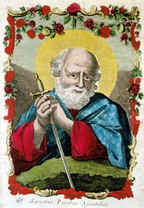 Porträt von Sankt Paul mit Schwert, Italien von Italian School