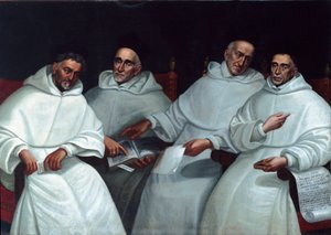 Porträt der Inquisitoren Michele Sasso, Tommaso Novaro, Vincenzo Reghezza, Ambrogio Roggeri (17. Jahrhundert) von Italian School