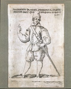 Porträt des neapolitanischen Fischers und Revolutionärs Masaniello (1623-1647) von Italian School