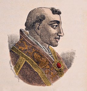 Porträt von Papst Adrian III. (884-885)