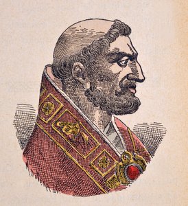 Porträt von Papst Bonifatius V. (619-625) von Italian School
