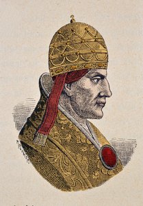 Porträt von Papst Coelestin III. (1191-1198) von Italian School