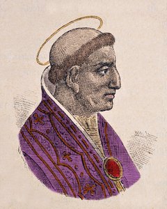 Porträt von Papst Gregor III. (731-741) von Italian School