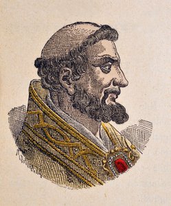 Porträt von Papst Pelagius I. (556-561) von Italian School