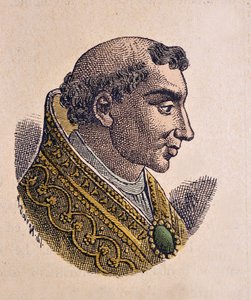 Porträt von Papst Theodor II (897) von Italian School